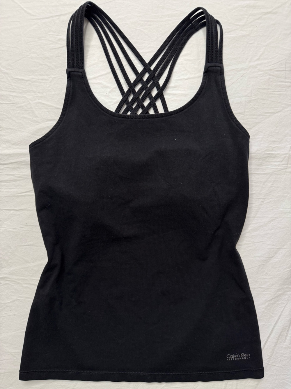 Calvin Klein Black Strappy Back Tank Top